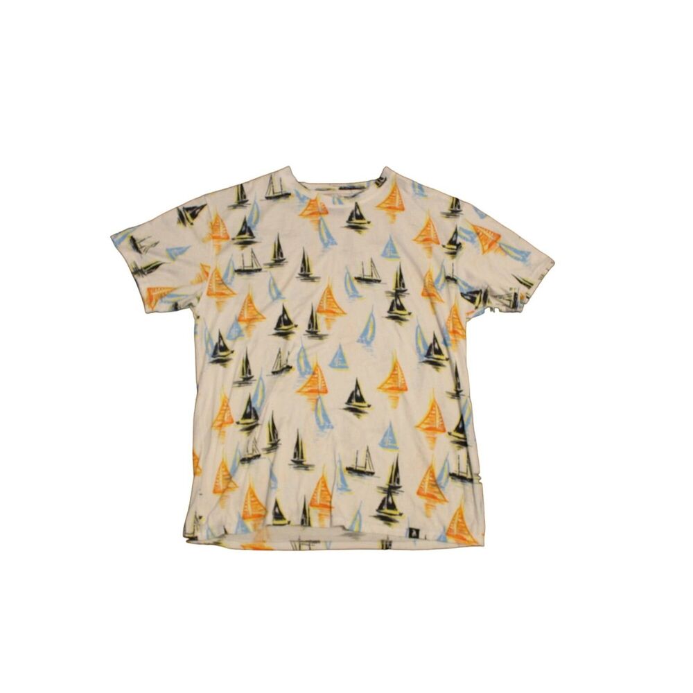 Velero Men's Sailboats Short Sleeve Crew Neck Size Large T-Shirt Multi-Colored